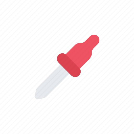 Picker, red, color, design, dropper, pipette, tool icon - Download on Iconfinder
