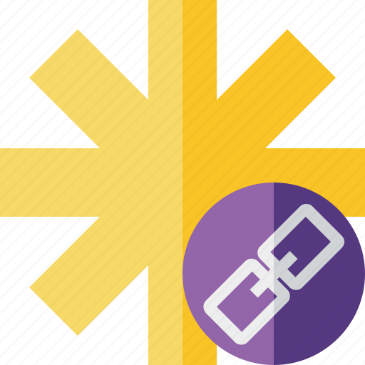 Asterisk, link, password, pharmacy, star, yellow icon - Download on Iconfinder