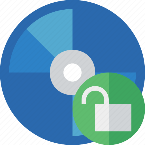Bluray, compact, digital, disc, disk, dvd, unlock icon - Download on Iconfinder