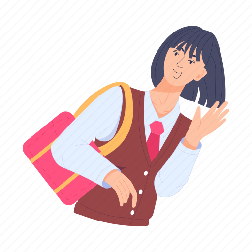 College girl, college student, female student, student girl, university student icon - Download on Iconfinder