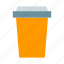 coffee cup, coffee to go, hot coffee, orange cup, paper cup 