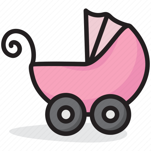 Baby buggy, baby carriage, baby cart, baby transport, pram, stroller icon - Download on Iconfinder