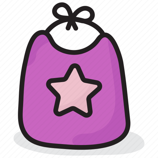 Baby apron, baby bib, bib, chest covering, cloth icon - Download on Iconfinder