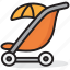 baby buggy, baby carriage, baby cart, baby stroller, baby transport, pram 