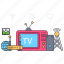 television, tv, broadcast media, tv multimedia box, retro tv 