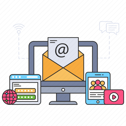 Mail communication, email, correspondence, letter, electronic mail icon - Download on Iconfinder