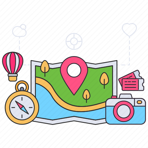 Tourism, map, gps, navigation, geolocation icon - Download on Iconfinder