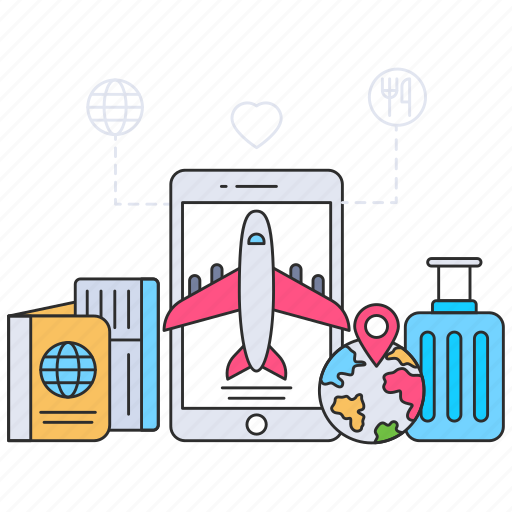 Airplane tickets, ticket booking, online ticket booking, mobile ticket booking, aeroplane ticket icon - Download on Iconfinder