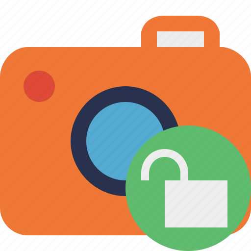 Camera, photo, photocamera, photography, picture, snapshot, unlock icon - Download on Iconfinder
