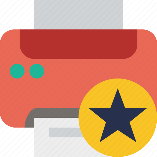 Document, paper, print, printer, printing, star icon - Download on Iconfinder