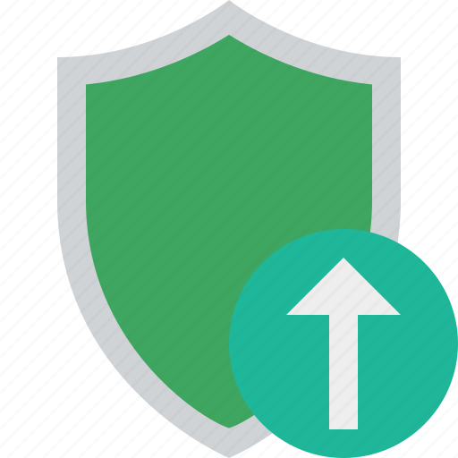 Protection, safety, secure, security, shield, upload icon - Download on Iconfinder