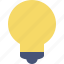 bulb, idea, light, tip 