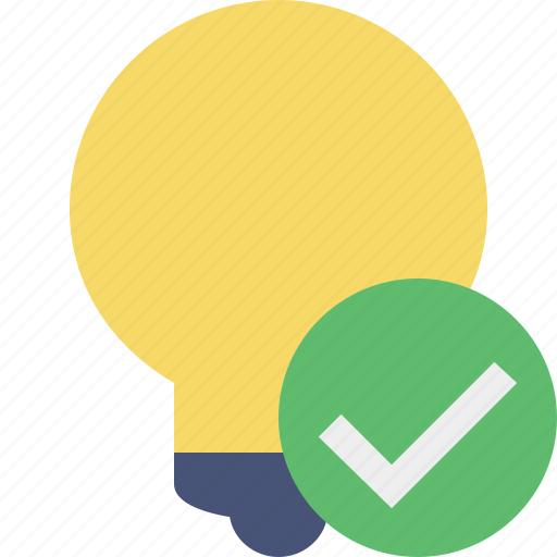 Bulb, idea, light, ok, tip icon - Download on Iconfinder