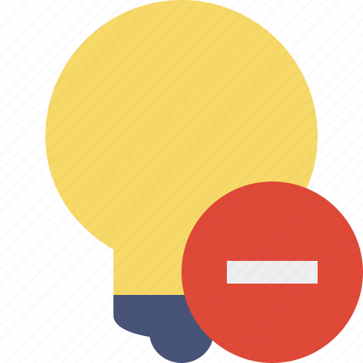 Bulb, idea, light, stop, tip icon - Download on Iconfinder