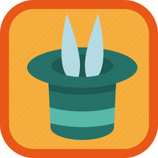 Gamification, badge, achievement, hat, focus, rabbit icon - Download on Iconfinder