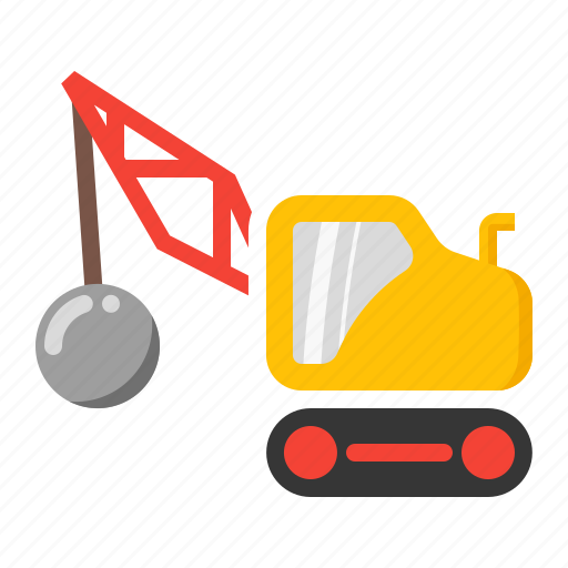 Ball, crane, demolishing, heavy, wrecking icon - Download on Iconfinder
