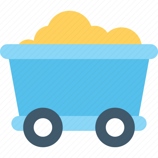 Coal cart, construction cart, mine chariot, mine trolley, minecart icon - Download on Iconfinder