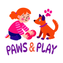 paw, play, petting, companion, friend, typography