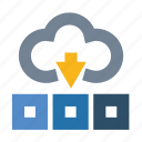 cloud, database, download, server