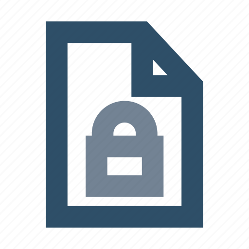 Document, lock, padlock, paper, save icon - Download on Iconfinder