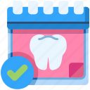 calender, dental, schedule, time, date, appointment, tooth