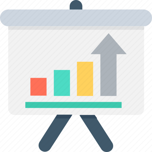 Business presentation, chalkboard, easel, presentation, statistics icon - Download on Iconfinder