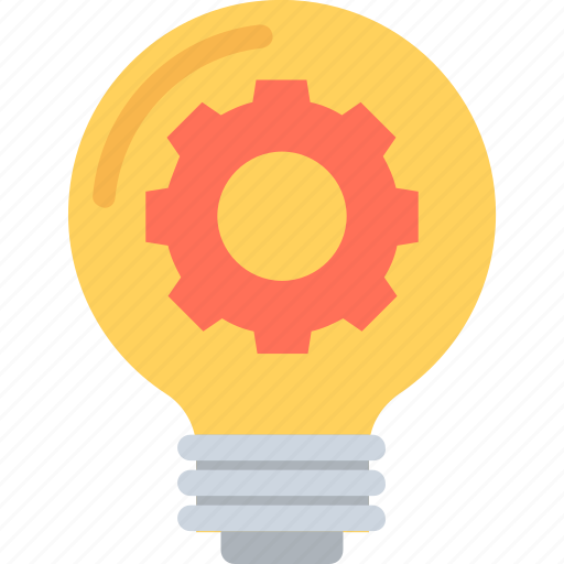 Bulb, creativity, gear, idea, innovation icon - Download on Iconfinder