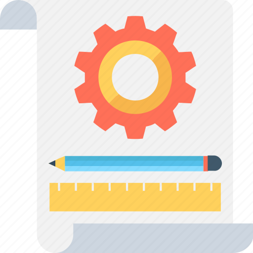 Content writing, document, gear, pencil, seo icon - Download on Iconfinder