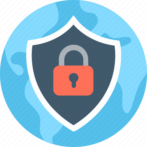 Digital security, globe, internet security, network protection, shield icon - Download on Iconfinder