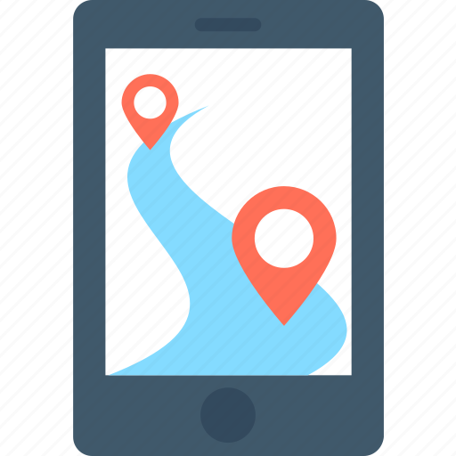 Location tracker, mobile, mobile gps, mobile navigation, smartphone icon - Download on Iconfinder