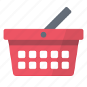 basket, cart, red, shopping, buy, products, shop