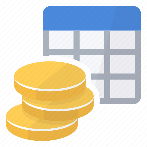 Cells, coins, money, table icon - Download on Iconfinder