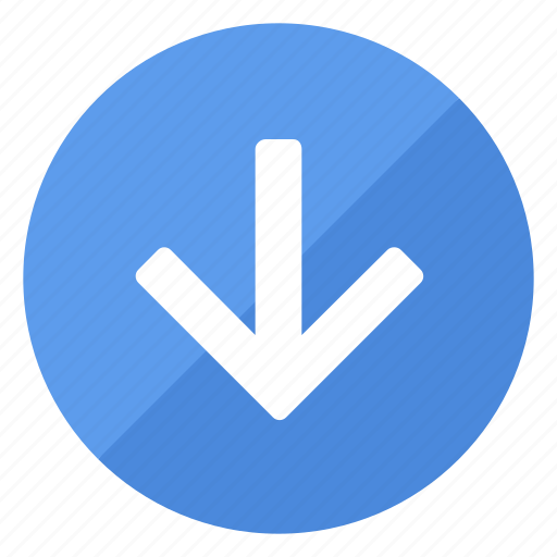 Arrow, browse, direction, down, filledcircle, navigation icon - Download on Iconfinder