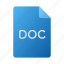 doc, document, file, office 