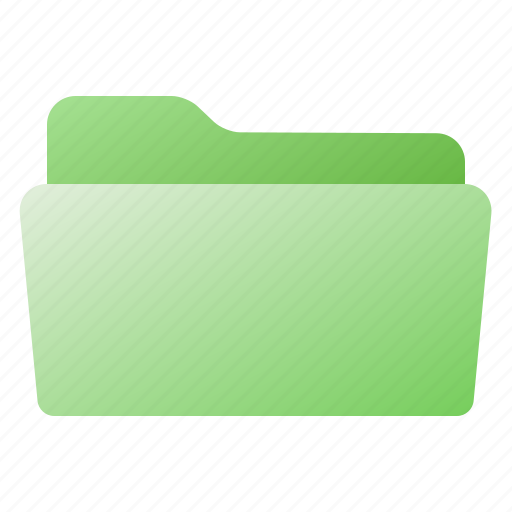 File, folder, green, open icon - Download on Iconfinder