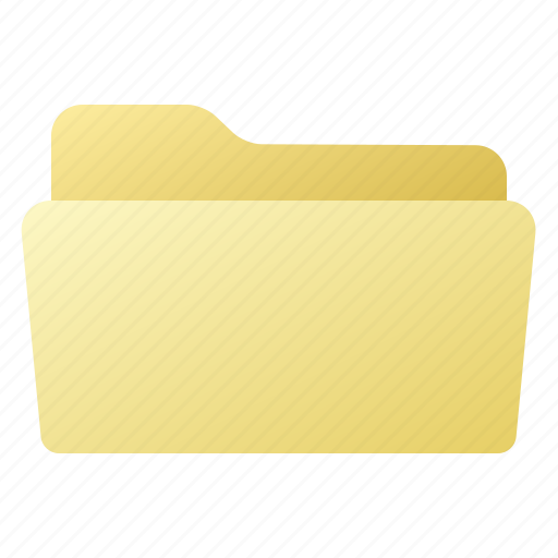 File, folder, open, yellow icon - Download on Iconfinder