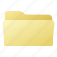 file, folder, open, yellow 