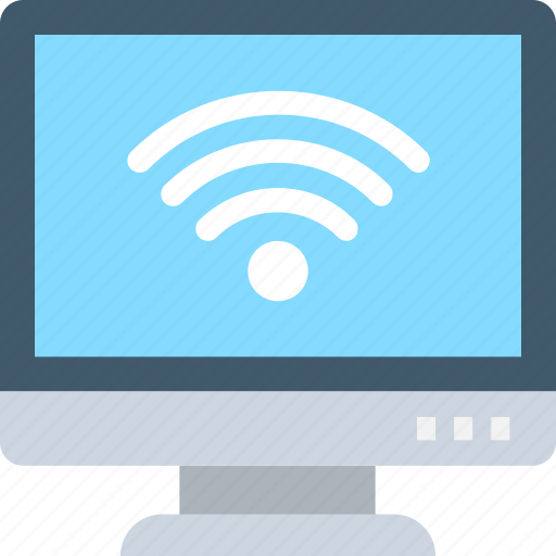 Internet, monitor, wifi, wifi connection, wireless signals icon - Download on Iconfinder