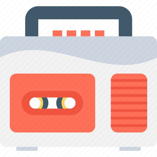 Boombox, cassette player, ghetto blaster, stereo, tape recorder icon - Download on Iconfinder