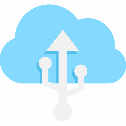Cloud computing, cloud storage, data storage, technology, usb sign icon - Download on Iconfinder