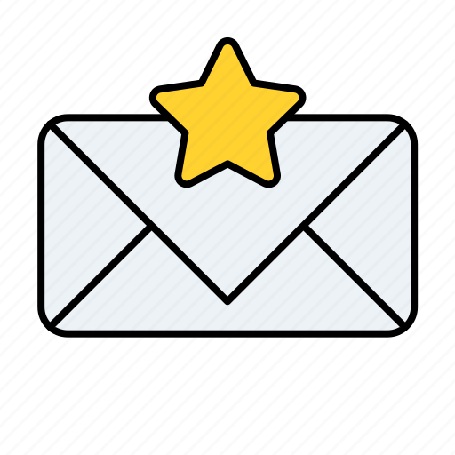 Email, email unread starred, preferred email, star, starred email, unread, inbox icon - Download on Iconfinder