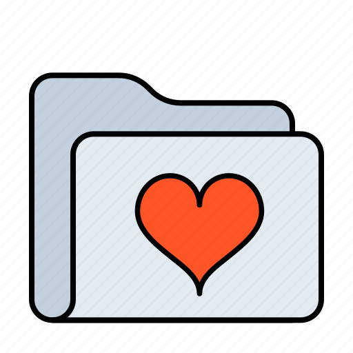 Favourite, folder, bookmark, favorite, favorites, heart, valentines icon - Download on Iconfinder
