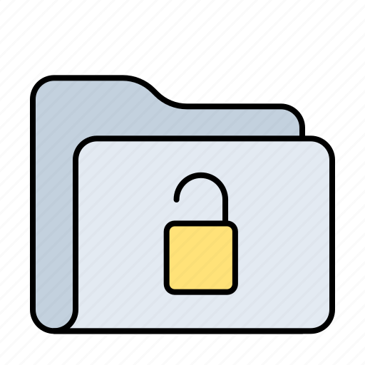 Folder, open, padlock, key, lock, safe, safety icon - Download on Iconfinder