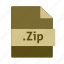 archive icon, extension, file, name, zip 