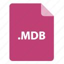 file format, mdb, file type, file, file extension 