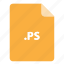 file format, ps, file type, file, file extension 
