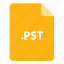 file format, file type, pst, file, file extension 