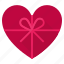 box, gift, heart, present, romance, top view, valintines 