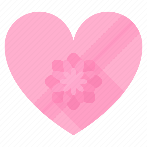 Box, gift, heart, present, romance, top view, valintines icon - Download on Iconfinder
