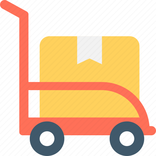 Hand trolley, hand truck, luggage trolley, parcel, platform truck icon - Download on Iconfinder